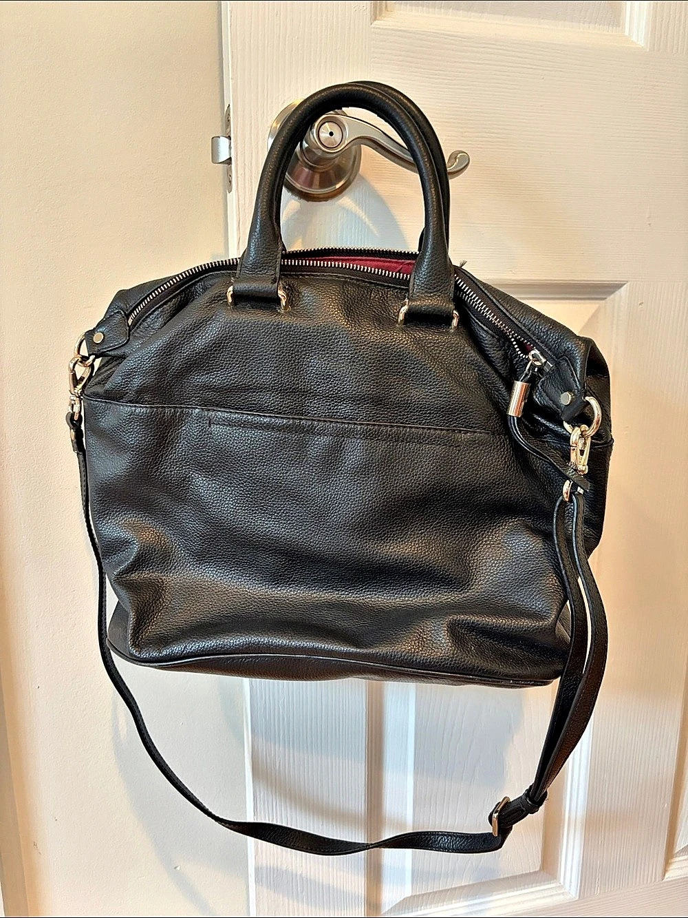 Banana Republic Black & Red Satchel